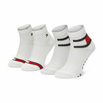 Set od 2 para dječjih visokih čarapa Tommy Hilfiger 100002319 White 001