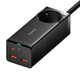 Baseus GaN5 Pro stolni adapter za brzo punjenje 2x USB-C + USB-A + HDMI 67W 1,5 m kabel crni