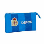 Trostruka pernica R. C. Deportivo de La Coruña Plava 22 x 12 x 3 cm