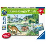 Ravensburger dinosauri u prirodnom okruženju slagalica, 2x24 komada