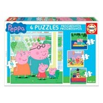 4-Puzzle Set Peppa Pig Cosy corner 16 x 16 cm