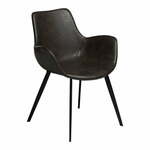 Tamnosiva stolica od imitacije kože DAN - FORM Denmark Hype