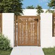 Vrtna vrata 105 x 155 cm od čelika COR-TEN s uzorkom bambusa