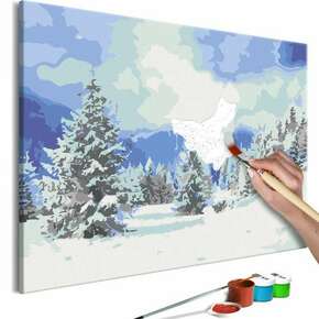 Slika za samostalno slikanje - Snow Christmas Trees 60x40