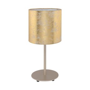 EGLO 97646 | Viserbella Eglo stolna svjetiljka okrugli 40cm sa prekidačem na kablu 1x E27 šampanjac žuto