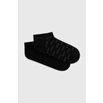 Čarape BOSS (2-pack) za muškarce, boja: crna - crna. Niske čarape iz kolekcije BOSS. Model izrađen od elastičnog materijala. U setu dva para.