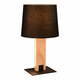 Crna/u prirodnoj boji LED stolna lampa s tekstilnim sjenilom (visina 50 cm) Rahul – Trio