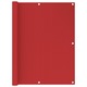 vidaXL Balkonski zastor crveni 120 x 400 cm HDPE