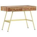 vidaXL Pisaći stol s ladicama 100 x 55 x 75 cm od masivnog drva šišama