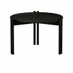 Crni okrugao stolić za kavu od masivnog bora ø 60 cm Sticks – Karup Design