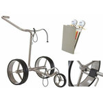 Jucad Junior Steel 3-Wheel Deluxe SET Silver Ručna kolica za golf
