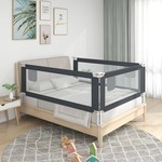 Sigurnosna ograda za dječji krevet tamnosiva 180x25 cm tkanina