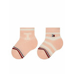 Set od 2 para dječjih visokih čarapa Tommy Hilfiger 701224996 Pink Combo 003