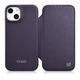 iCarer CE Premium Leather Folio MagSafe Apple iPhone 14 dark purple