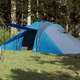 vidaXL Šator za kampiranje za 6 osoba plavi 576x238x193 cm taft 185T