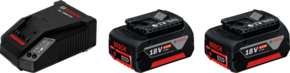 BOSCH Professional Komplet: 2x litij-ionska baterija 18V 4