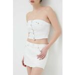 Traper suknja Tommy Jeans boja: bijela, mini, pencil, DW0DW17992