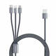 USB kabel Romoss CB25A 3u1 USB-C / Lightning / Micro 3A 1.5m (sivo)