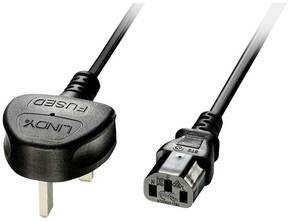 LINDY struja priključni kabel [1x UK utikač - 1x ženski konektor IEC c13