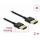 Kabel DELOCK, HDMI + Eth. - HDMI-A M HDMI-A M 3D 4K 2 m Slim 84773