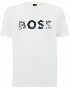 Muška majica BOSS x Matteo Berrettini Cotton-Jersey T-Shirt With Foil-Print Logo - white