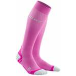 CEP WP207Y Compression Tall Socks Ultralight Pink/Light Grey II Čarape za trčanje