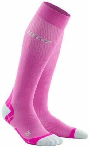 CEP WP207Y Compression Tall Socks Ultralight Pink/Light Grey II Čarape za trčanje