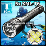 5x XML-T6 Baterija Ronilačka LED Podvodna Lampa za Ronjenje Ribolov