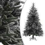 vidaXL Umjetno božićno drvce sa snijegom zeleno 180 cm PVC i PE