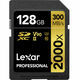 Lexar SD 128GB 2000x SDHC UHS-II card, 300MB/sread 260MB/s write C10 V90 U3