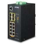 Planet Industrial L2+ 8-Port 10/100/1000T 802.3at PoE + 4-Port 100/1000X SFP Managed Ethernet Switch PLT-IGS-5225-8P4S