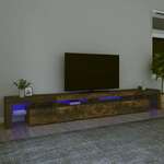 vidaXL TV ormarić s LED svjetlima boja dimljenog hrasta 290x36,5x40 cm