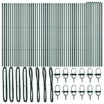 vidaXL Stupovi ograde 52 kom Zelena Ø32 mm 150 cm Galvanizirani čelik