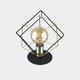 TK LIGHTING 5450 | Alambre Tk Lighting stolna svjetiljka 28,5cm s prekidačem 1x E27 crno, zlatno