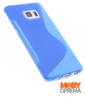 Samsung Galaxy S6 EDGE plus plava silikonska maska