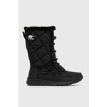 Čizme za snijeg Sorel WHITNEY II boja: crna - crna. Čizme za snijeg iz kolekcije Sorel. Model izrađen od tekstila.