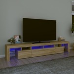 vidaXL TV ormarić s LED svjetlima boja hrasta sonome 230x36,5x40 cm