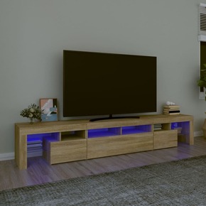 VidaXL TV ormarić s LED svjetlima boja hrasta sonome 230x36