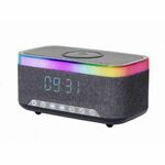 GEM-DAC-SPKBT-QC15B - Gembird Digital alarm clock with speaker and wireless charging function, black grey - GEM-DAC-SPKBT-QC15B - Gembird Digital alarm clock with speaker and wireless charging function, black grey, DAC-SPKBT-QC15-BK - Digital...