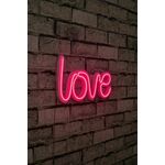 Ukrasna plastična LED rasvjeta, Love - Pink
