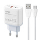 LDNIO A2421C Wall Charger USB-A, USB-C 22.5W + USB-C cable