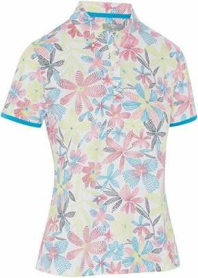 Callaway Chev Floral Short Sleeve Womens Polo Brilliant White S