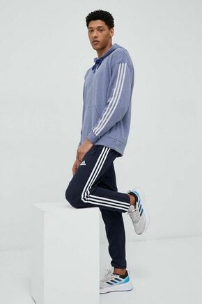 ADIDAS SPORTSWEAR Sportske hlače 'Essentials Tapered Open Hem 3-Stripes' tamno plava / bijela