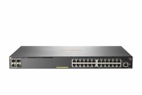 Hewlett Packard Enterprise Aruba 2930F 24G PoE+ 4SFP Upravljano L3 Gigabit Ethernet (10/100/1000) Podrška za napajanje putem Etherneta (PoE) 1U Sivo