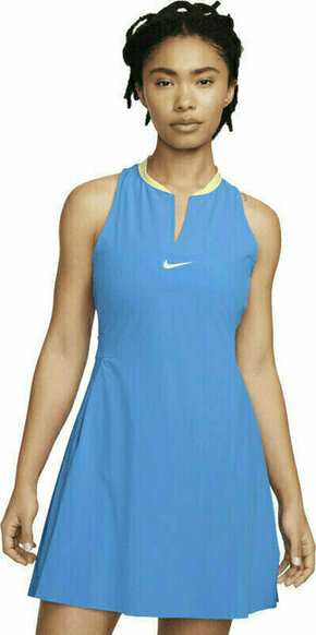 Nike Dri-Fit Advantage Womens Tennis Dress Light Photo Blue/White XS Haljina za tenis