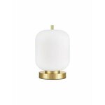 NOVA LUCE 9624086 | Lato Nova Luce stolna svjetiljka 25cm s prekidačem 1x E14 zlatno, opal