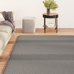 vidaXL Čupavi tepih s visokim vlaknima sivi 140 x 200 cm