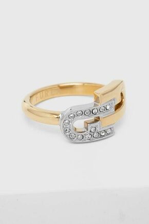Prsten Furla - zlatna. Prsten z kolekcije Furla. Model s ukrasom od kristala izrađen od metala.