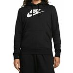 Ženski sportski pulover Nike Sportswear Club Fleece Logo Pullover Hoodie - black/white