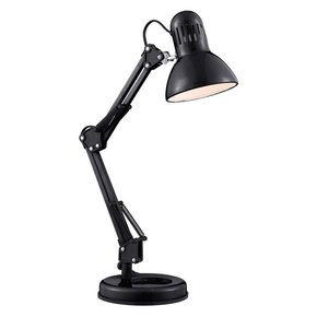 SEARCHLIGHT EU2429BK | Desk-Partners Searchlight stolna svjetiljka 53cm sa prekidačem na kablu elementi koji se mogu okretati 1x E27 blistavo crna